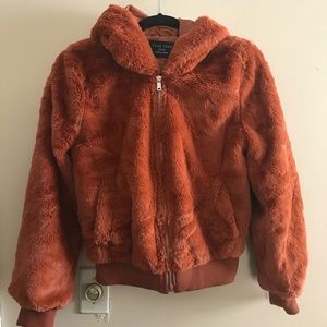 Faux fur hooded Jacket
